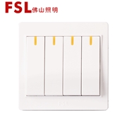 佛山照明 FSL開關 16A四位單/雙極開關 F22系列（白色）佛山電工