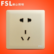 FSL?10A二三極插座(金色)?F31A-1023?100×1