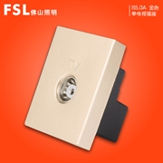 佛山照明FSL  S5.0A  單電視插座功能件(金色）佛照電工 FSL開關 S5.0金色